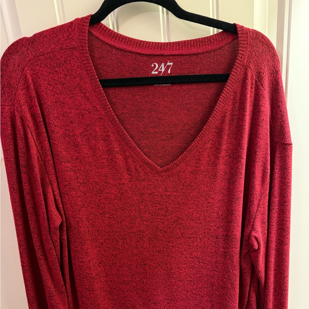 Maurices Women's Red V-Neck Sweater